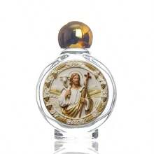 1pc 15ML Round Cap Classical Figure Image Glass Dispenser Bottle, Water/Lotion/Perfume Liquid Filler, Travel Mini Size, Holy Image Sticker Holy Water Bottle - Multicolor - View 14