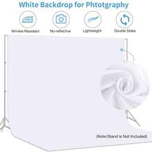 Weißer Hintergrund Fotohintergrund Hochdichter Polyesterstoff Fotohintergrund Vorhang Faltbar Waschbar Nahtlos Fotoaufnahmen Porträt Party Hochzeit Outdoor-Aktivitäten - A - Übersicht 5