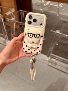 1個波點眼鏡狗手機支架防震保護殼，適用於 iPhone 16/16Pro/16Promax/17/17Pro/17Promax - 彩色 - 查看 7