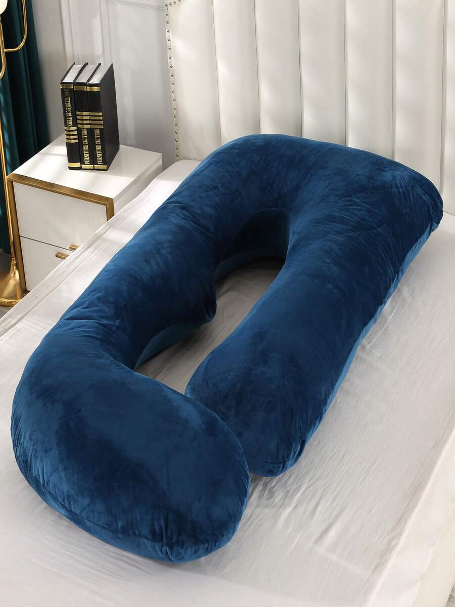 G-Shaped Full Body Maternity Pillow, Multi-Functional Side Sleeping Pregnancy Pillow, Large Back Support Pillow, Suitable For Sleeping, Reading, And Leisure For Pregnant Women - Navy Blue - View 1