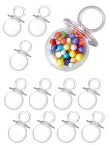 1/12pcs Creative Pacifier Shaped Candy Jars, Baby Shower Mini Pacifier Bottle Boxes, With Lid Candy Containers, Small Item Storage Boxes, Gift Storage Containers, Candy, Cake, Chocolate Display, Suitable For Home, Wedding, Baby Shower, Valentine's Day, Easter, Thanksgiving - Nipple - View 15