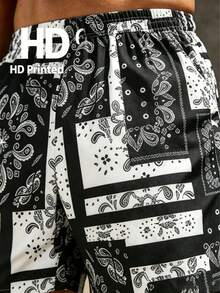 男士運動風沙灘短褲，理想假期禮物 [父親節首選禮物] 運動 - 黑色 - 查看 9