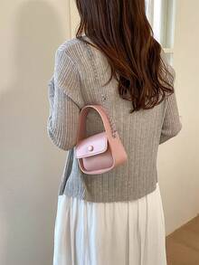 Mini Small Bag Women's Fashion Chain Crossbody Bag Minimalist Chic Versatile Pink Handbag - Pink - View 6