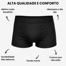 Set Of 5 Men's Black Boxer Briefs, Comfort And Quality - Cotton Lining - Black - View 3