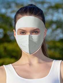 1pc Women's Summer UV Protection Face Mask, Ice Silk Sun Protection Full Face Mask, Lightweight Breathable Sunshade Mask, Suitable For Outdoor Cycling And Daily Use, All Seasons, Sun/Wind/Dust Protection - Multicolor - View 4