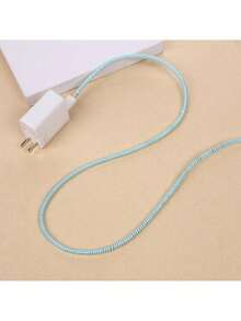 Iridescent Laser Charging Cable Wrap Protector, Flexible And Bend-Resistant, Delays Cable Aging, Beautifies Data Cables, Suitable For Dorm, Commute, Business Trip, Travel, Compatible With IPhone 15/16/17 Data Cables, Affordable Gift Recommendation - Multicolor - View 4