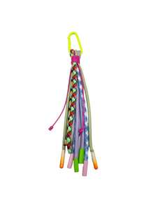 1pc Colorful Braided Rope Tassel Bag Charm, Macaron Beaded Keychain, Dopamine Style Decorative Pendant For Bags & Keys - Multicolor - View 12