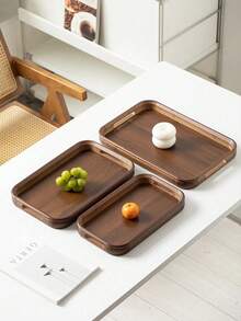 OBOVAY Bandeja multiusos sólida hecha a mano, impermeable, fácil de limpiar, resistente a altas temperaturas, resistente a caídas, duradera con asas para café, caramelos, alimentos, pan, horneado, almuerzo, desayuno, mesa de cocina, regalo - Multicolor - Ver 6