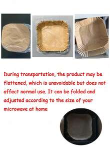 50/100/200pcs Air Fryer Parchment Paper Liners, 6.3 Inch Non-Stick Silicone Coated Baking Pads For Air Frying, Baking, Cooking, Microwave, Oil-Proof, Tray Liners, Kitchen Accessories - Multicolor - View 9