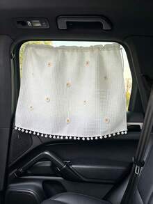 1 pieza Parasol para cochecito de bebé, protección UV, aislamiento térmico, protección solar, con sombrilla de cordón, parasol de cordón para coche - A - Ver 11