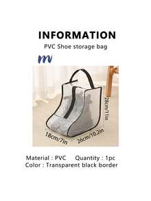 1/2/4 piezas Bolsas de almacenamiento de botas, bolsas de tela para zapatos de viaje para botas altas, organizador de botas para el hogar con ventana transparente para protección contra el polvo - Negro - Ver 14