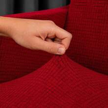 3-Piece Adjustable Stretch Sofa Cover Set - Red - View 2
