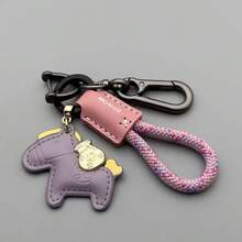 1pc Lucky Horse PU Leather Keychain, Braided Rope Car Key Ring, Fortune Money Bag Pendant, Women's Bag Charm, Fashion Car Key Holder & Gift, Suitable For Party, Birthday, Back To School Bag Key Ring, Personalized Gift, Teacher Gift - Have Money Immediately - View 6