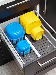 Estante multifuncional para cuencos y platos de cocina, estante de secado de platos para cajón de cocina, soporte para tazas, estante para sartenes de cocina, estante para tapas de ollas, accesorios de cocina, estante de almacenamiento y organización de cocina - Multicolor - Ver 2
