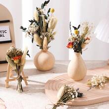 Artificial Flower DIY Kit, 10~12 Inches, Hand-Picked, Includes Faux Lavender/Eucalyptus/Wheat Flowers, Suitable For Home Office Wedding Decoration, Low Maintenance Bohemian Rustic Style Home Decor, Wedding Centerpiece Arrangement. - Mix-04 - View 3