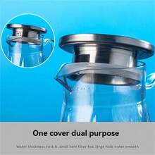 1 pieza Jarra de agua de plástico para restaurante; Gran capacidad con asa; Jarra de agua fría de acrílico transparente; Dispensador de jugo - Multicolor - Ver 5