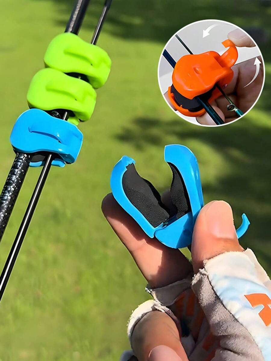 2/4/10pcs Quick Install Fishing Rod Holder, Multi-Functional Anti-Slip Fishing Rod Support Handle, Fishing Tackle Storage And Organization Tool - Multicolor - View 1