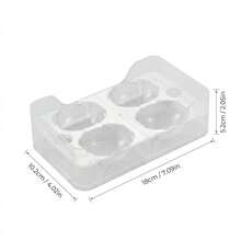 Soporte apilable transparente para huevos para la puerta lateral del refrigerador, caja de almacenamiento de huevos de plástico PP, organizador de huevos para refrigerador que ahorra espacio, bandeja de huevos con ranura profunda anti-rodamiento, contenedor de huevos para la encimera de la cocina - Multicolor - Ver 18