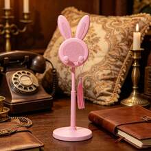 1pc Cute Rabbit Shaped Adjustable Phone Stand, Desktop Cute Rabbit Phone Holder Compatible With All Phones, Phone Accessories, Workspace Accessories, Rabbit Design, Fun Decor, Cute Rabbit Phone Stand, Desktop Angle And Height Adjustable Phone Support - Rabbit Support - View 24