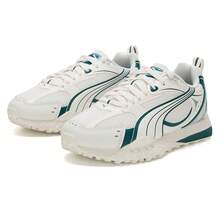Puma 黑色骑士V2男女通用休闲鞋，轻便舒适的日常运动休闲鞋 406318-03 - 暖白-綠色-銀色 - 查看 3