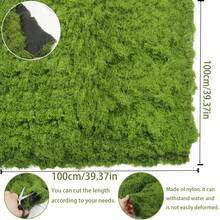 100*200cm/100*100cm/100g/10g Artificial Moss Carpet, Simulated Lawn, Mock Moss Micro Landscape Decoration, Suitable For Lawn, Potted Plants, Vases, Walkways, Valentine's Day Gift, Wall Decor, Kitchen Decor, Bedroom Decor, Autumn Home Decor, Halloween Decor, Christmas Living Room Decor - Green - View 1