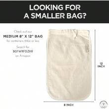 2 paquetes, 30x 30 Bolsa de Algodn Orgnico para Caf Fro u2014 Diseada en California u2014 Extragrande, Reutilizable u2014 Para Hacer Fro en Jarras o Tarros de Masn - inicial - Ver 7