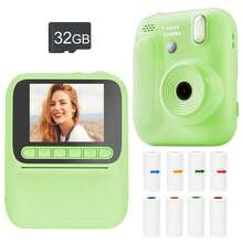Instant Print Camera 1080P HD Digital Camera Continuous Shooting With Flash Color Printing Paper Graduation Season Gift Holiday Gift Creative Gift For Couples And Friends Suitable For Men And Women - 彩色 - 查看 18