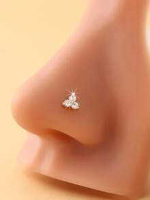 2pcs New Nose Studs, Fashionable And Cute Piercing Nose Studs, Suitable For Daily Wear - Multicolor - View 4