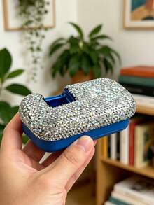 Sparkling Rhinestone Portable Pill Organizer, Daily Travel Portable Pill Box, Rhinestone Pill Box With Secure Storage Compartment,Travel Pill Box Container, Suitable For Vitamins,Supplements, Other Small Itemsl,Must - Have Medical Accessory - Multicolor - View 12