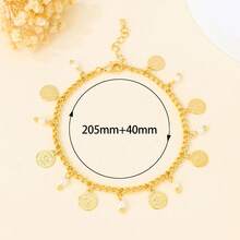 Dubai Fashion Anklet Bracelet 21k Gold Plated Arabic Islamic Vintage Coin Anklet Oman Women's Activity Party Lucky Accessory - Anklet - View 25