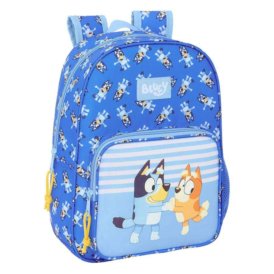 Safta | Bluey Let's Adaptable School Backpack For Nursery (Without Trolley) Main Compartment With Zipper, Personal Identification Card And Top Handle - School - Lets (1) - View 1