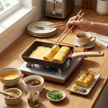 Non-Stick Japanese Egg Omelette Pan, Rectangular Shape, Suitable For Cooking Egg Omelets, Egg Rolls, And Egg Pancakes. It Is Suitable For Use On Gas Stoves And Is A Must-Have Cooking Utensil For The Kitchen - View 1