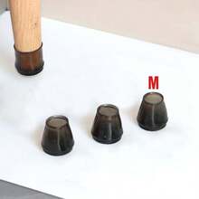 4/8/16/20pcs Large Transparent Black Table & Chair Leg Pads, Non-Slip Silent Scratch-Resistant Wear-Resistant Floor Protector Covers, Universal Furniture Leg Caps, Silicone Furniture Leg Protectors, Anti-Slip Pads For Wood Floors, Noise Reduction, Dust-Proof, Suitable For Home, Office, Dining Room - Foot Covers - View 12