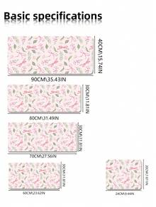 Girl Style Watercolor Pink Bow Floral Oversized Gaming Mouse Pad, Wildflower Tulip Leaf Print XXL Desk Mat, White Background Romantic Plant Non-Slip Rubber Keyboard Pad, Girl Office Desk Decor - View 11