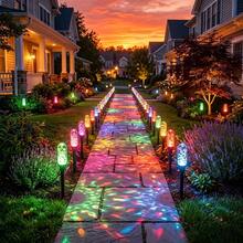 3D Crystal Solar Lawn Lights, 8 Modes Outdoor Garden Path Wedding Decor Lamp - Solar Rod Lamp - View 4