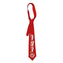 Pop Star Skinny Satin Tie 58cm 14 Colours Concert Look - Red - View 1