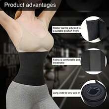 High-Pressure Abdominal Waist Trainer With Quick-Dry Fabric, Excellent Elasticity, Suitable For Fitness Workout And Sauna Use - Black - View 4