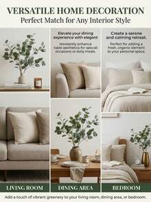 OBOVAY 1/6/10pcs Artificial Tall Green Eucalyptus Branches, Realistic Touch, Artificial Greenery, Bulk Artificial Plants, Suitable For Wedding Bouquets, Vase Arrangements, Home Desktop Decor, Office Farmhouse Greenery Decoration - Multicolor - View 9