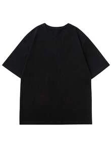 Men's Fashion Printed Loose Short-Sleeve T-Shirt | Exquisite Design | Summer Must-Have | Versatile And Easy To Match | Showcase Your Style - 黑色 - 查看 2