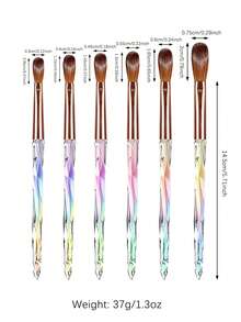 6-Piece Acrylic Nail Art Pen Set, Nail Design Tools, Multiple Styles And Uses: 3D Nail Gel Pens And Acrylic Nail Art Pens, Suitable For Home And Salon Nail Art Projects - Multicolor - View 10