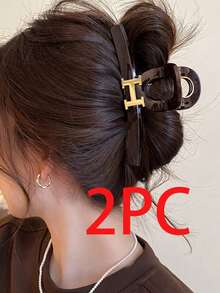 2/1pc Women's Exquisite Hair Claw Clips, Multi-Functional Styling Hair Clips, Suitable For Daily, Office And Special Occasions, Non-Slip Summer Hair Accessories - Multicolor - View 5