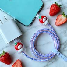 Cable Protector, 12-15/16 Anti-Break Charging Cable Protector, Type-C & Lightning Data Cable Protector - Multicolor - View 4