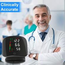 Professional Wrist Electronic Blood Pressure Monitor - High Precision LCD Display With Memory, Language Playback - Clinically Accurate For Medical Professionals & Home Use - Ideal Gift , Healthcare Professional Gear, Sleek Device Design, - 黑色 - 查看 1