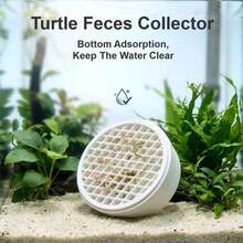 PVC Material Easy To Clean Detachable Turtle Waste Collector, Suitable For Fish Tank And Turtle Tank, Includes 110mm Toilet Turtle, Mud Turtle, Helmet Turtle Waste Separator - White - View 4
