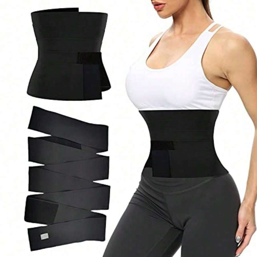 High-Pressure Abdominal Waist Trainer With Quick-Dry Fabric, Excellent Elasticity, Suitable For Fitness Workout And Sauna Use - Black - View 1
