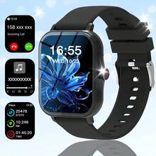 Reloj inteligente unisex, notificación de mensajes, reproducción de música, contestar llamadas - Multicolor - Ver 14