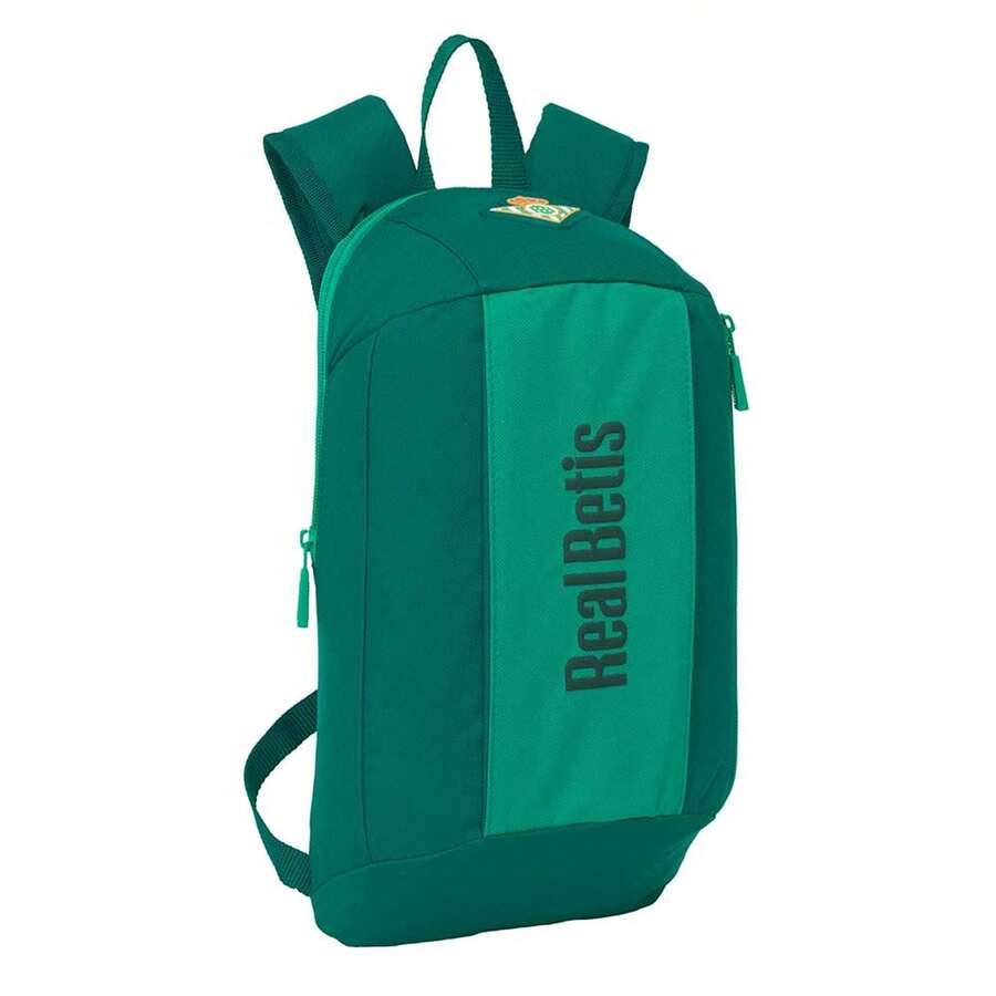 Real Betis Balompié | Betis Balompié School Backpack Adaptable To Trolley (Without Trolley) Water Resistant, Official License, 2 Large Compartments, Bottle Pocket - Mini Vert (2) - View 1