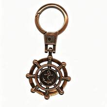 Retro Metal Pirate Ship Craft Sculpture Model Keychain, Suitable For Table Decoration, Car Keychain, Zinc Alloy Goldfish Mouth Keychain, Toy Keychain, Bag Pendant Gift - A - View 16
