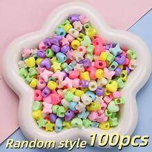 100/1000pcs Acrylic Large Hole Handmade Beads, Multiple Shapes (Star, Heart, Butterfly), Suitable For DIY Jewelry Making, Home Decor, Handmade Style Products - Random Style - View 12