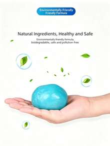 1pc Fruit Wood Scented Car Interior Cleaning Gel, Perfect For Car Crevices, Keyboard And Computer Dust Removal. Soft Gel With Strong Adsorption Ability, Suitable For All Seasons, Multi-Functional, For Hands. - one-size - View 7